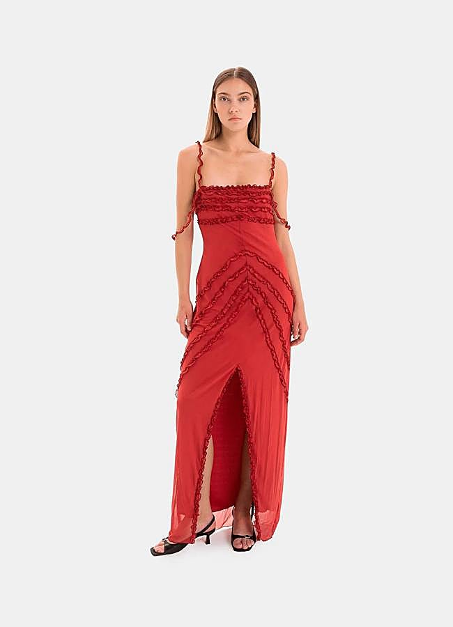 Imagen - Vestido rojo con volantes de Laagam (95 euros).