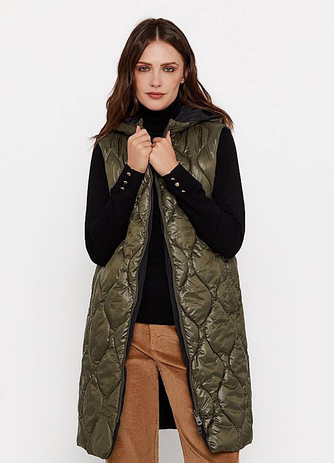 Imagen - Chaleco largo acolchado reversible