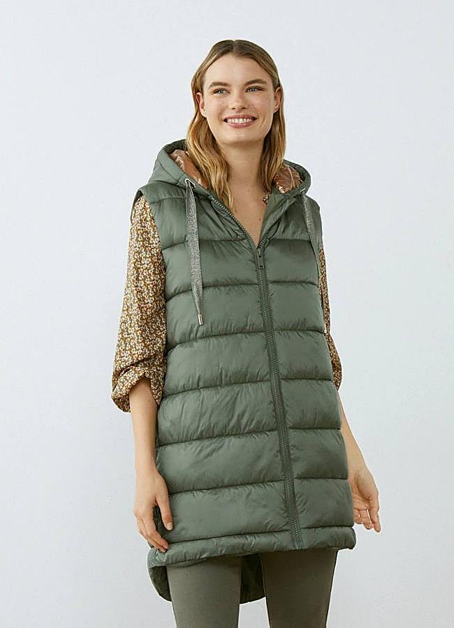 Imagen - Chaleco largo acolchado con forro cálido