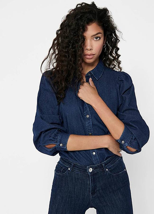 Imagen - Camisa vaquera con mangas abullonadas