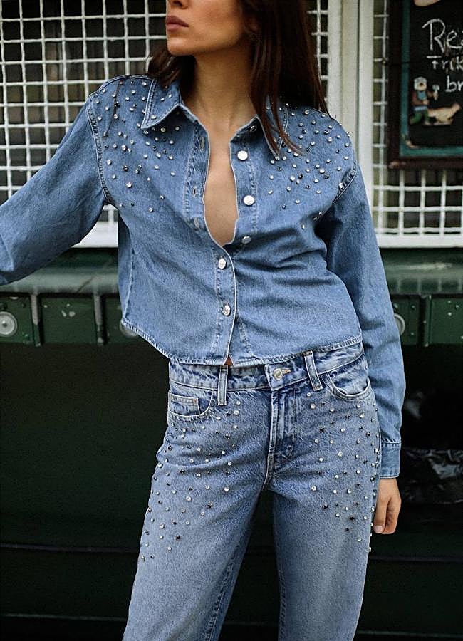 Imagen - Camisa vaquera con brillos