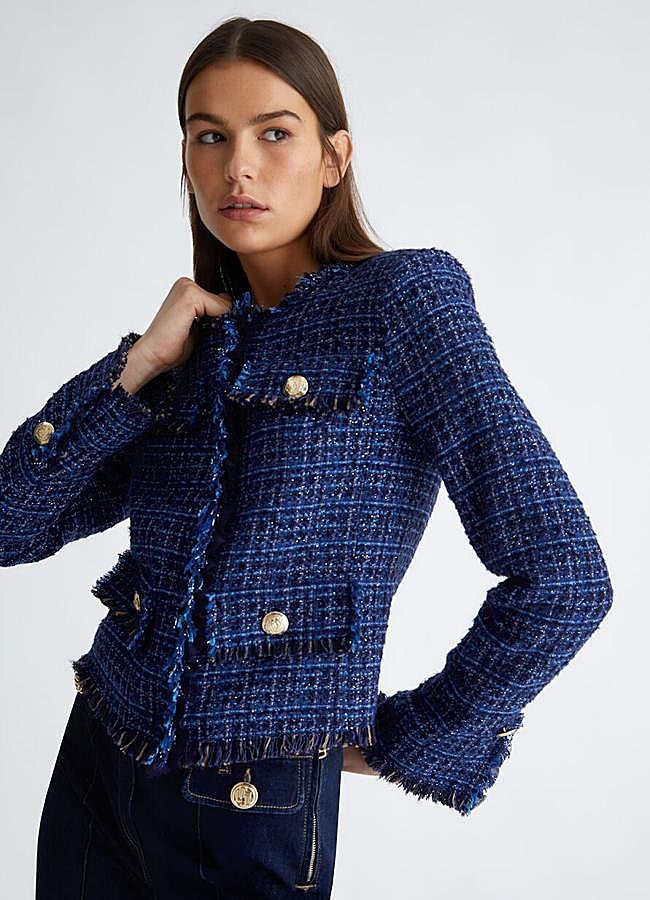 Imagen - Chaqueta azul de tweed de Liu Jo, 282,80 euros.