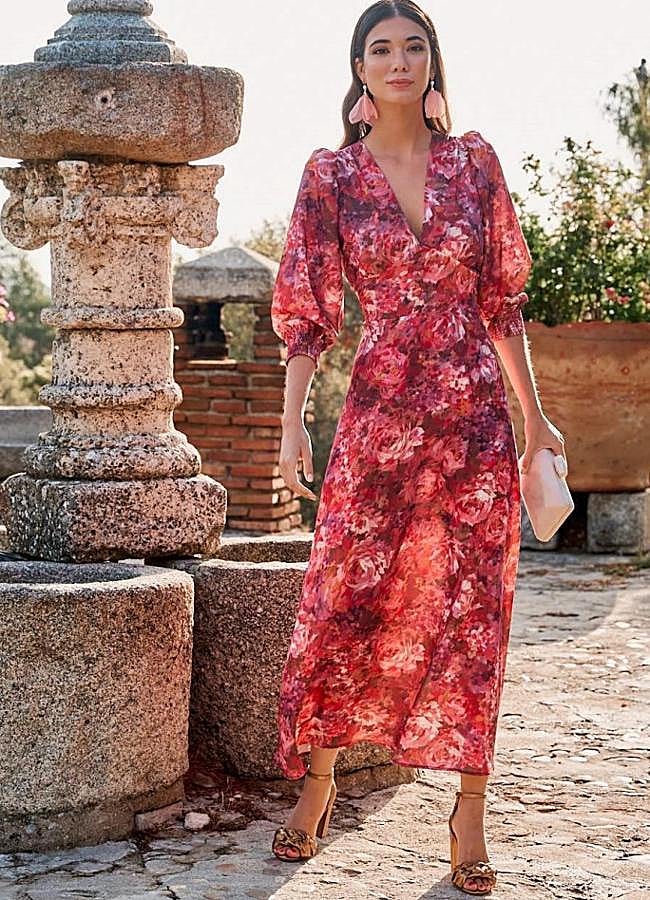 Imagen - Vestido midi con estampado de flores de Polin et Moi.