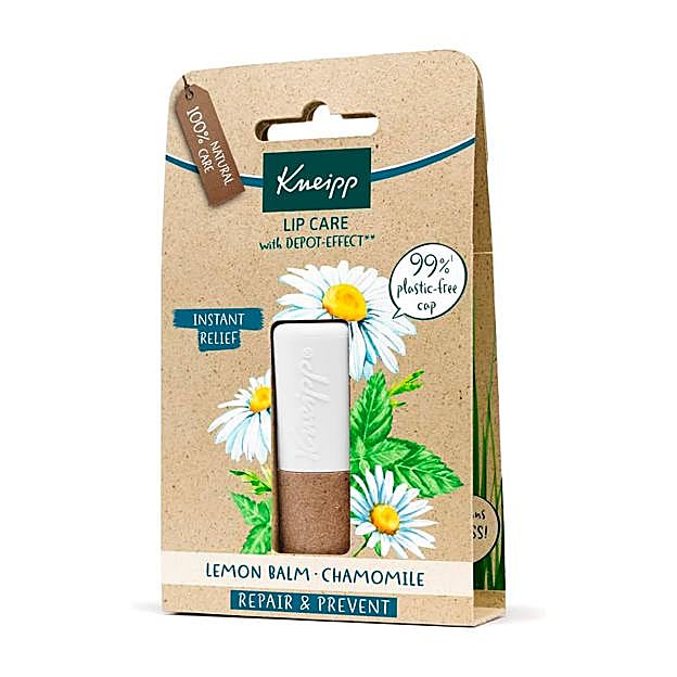 Bálsamo de labios con manzanilla y melisa de Kneipp (4,43 euros).