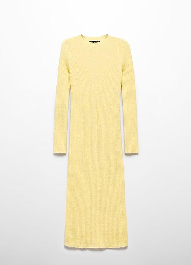 Imagen - Vestido amarrillo de punto de Mango, 29,99 euros.