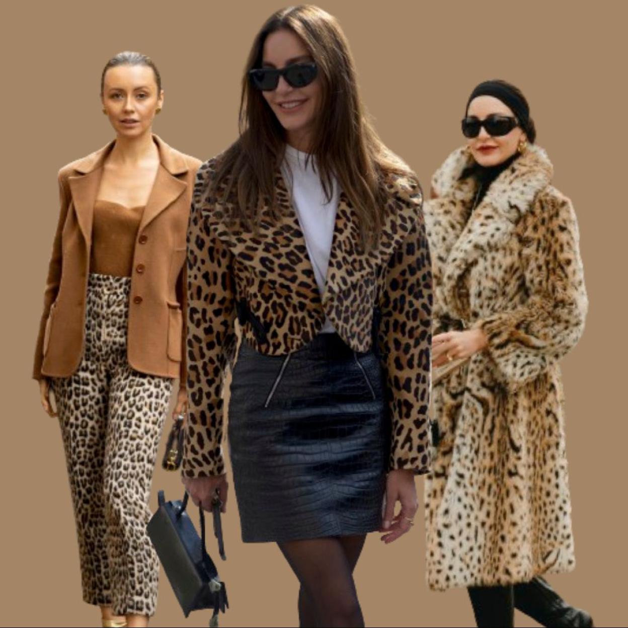 Looks de street style con prendas de leopardo.