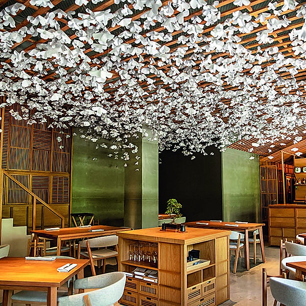 El comedor de Nozomi, el restaurante japonés favorito de Vicky Sevilla.