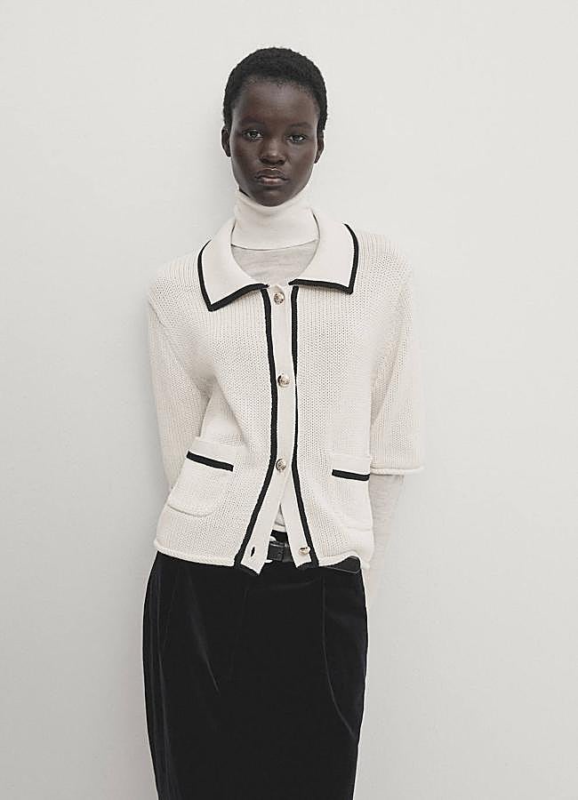 Imagen - Cárdigan con vivos a contraste