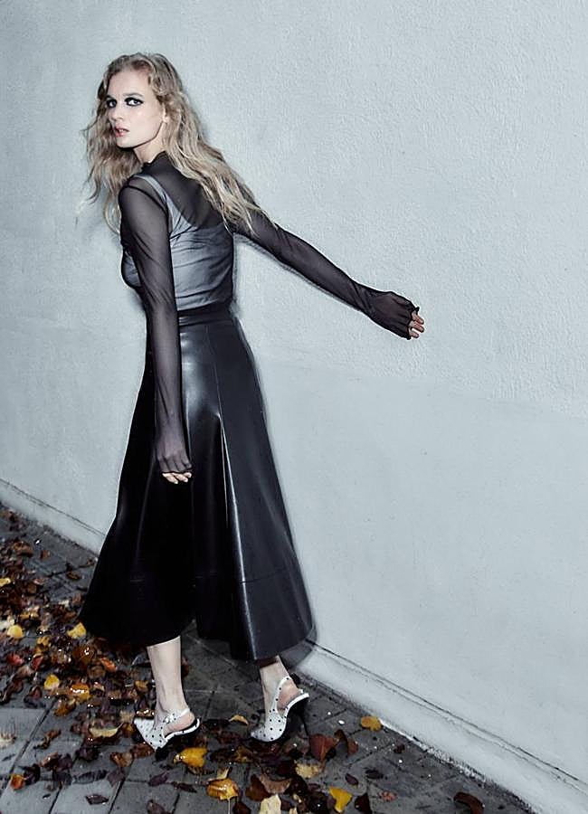 Imagen - Falda de polipiel con vuelo