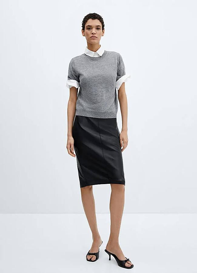 Imagen - Falda de polipiel tipo lápiz