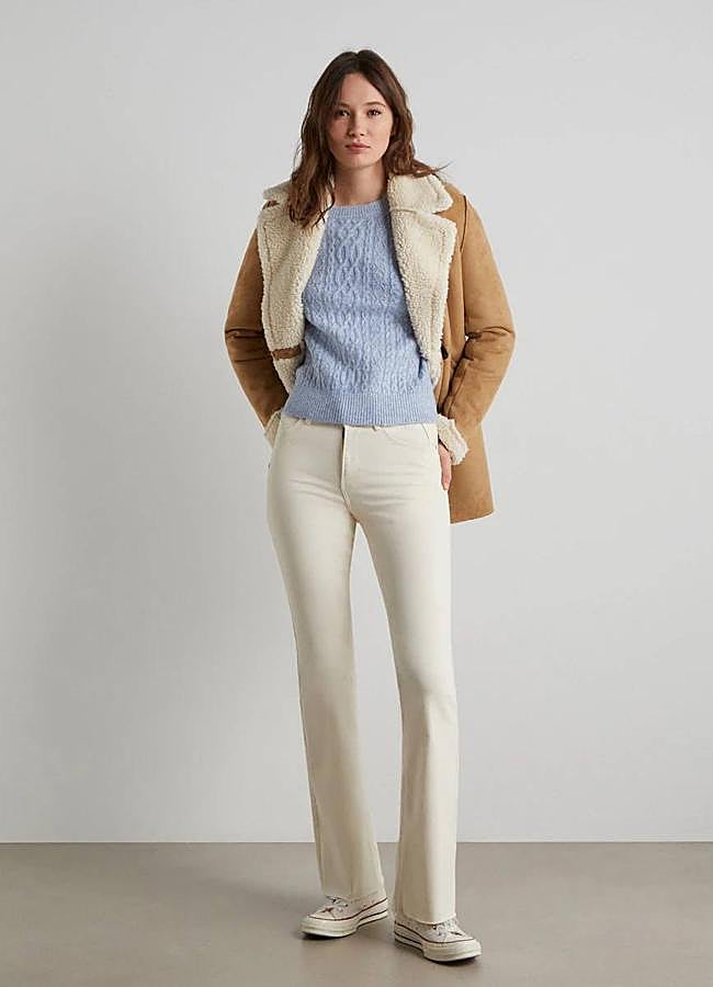 Imagen - Jersey trenzado en azul claro