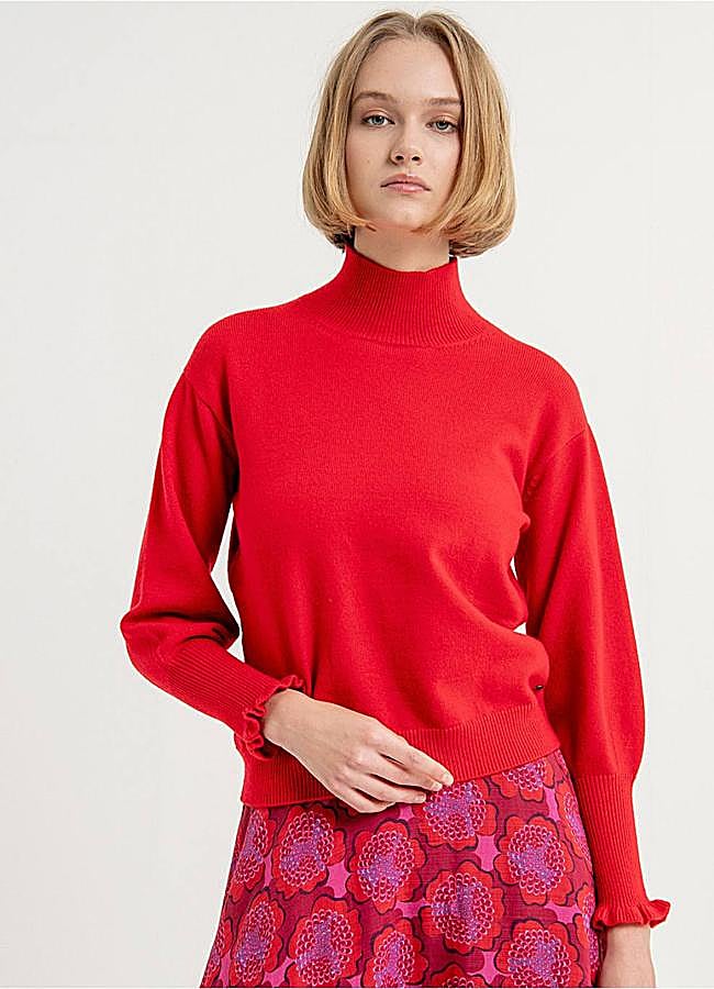 Imagen - Jersey rojo con cuello alto