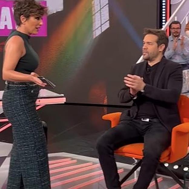 Imagen principal - Sonsoles Ónega y otras influencers con el pantalón de Maje.