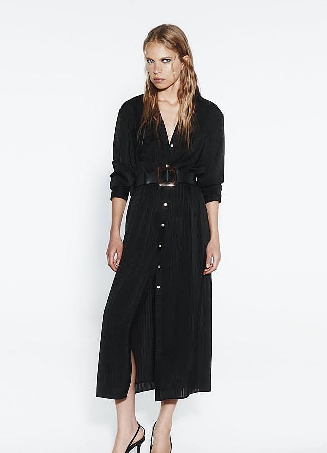 Imagen - Vestido negro de estilo camisero