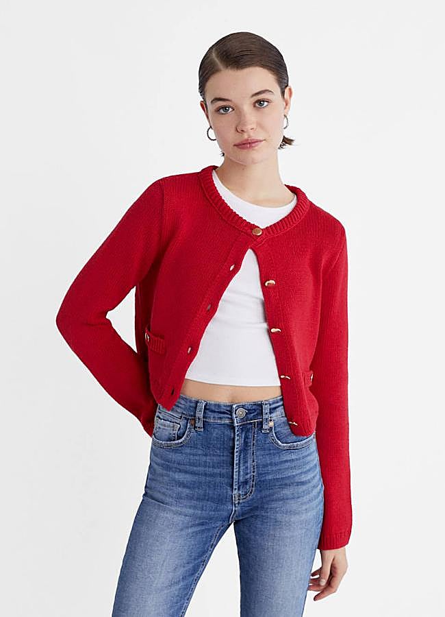 Imagen - Chaqueta de punto color rojo