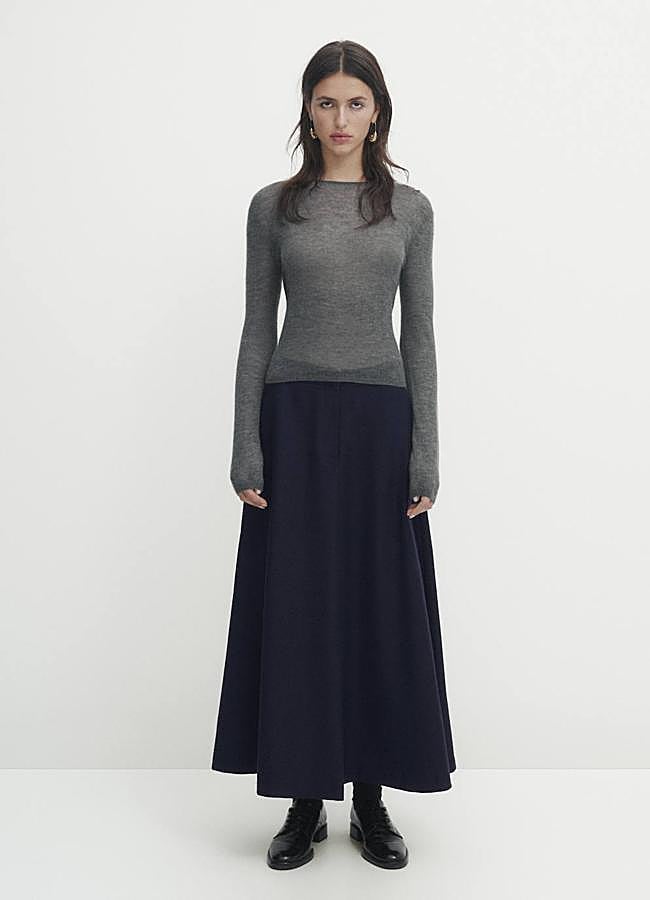 Imagen - Falda de vuelo en tejido de lana