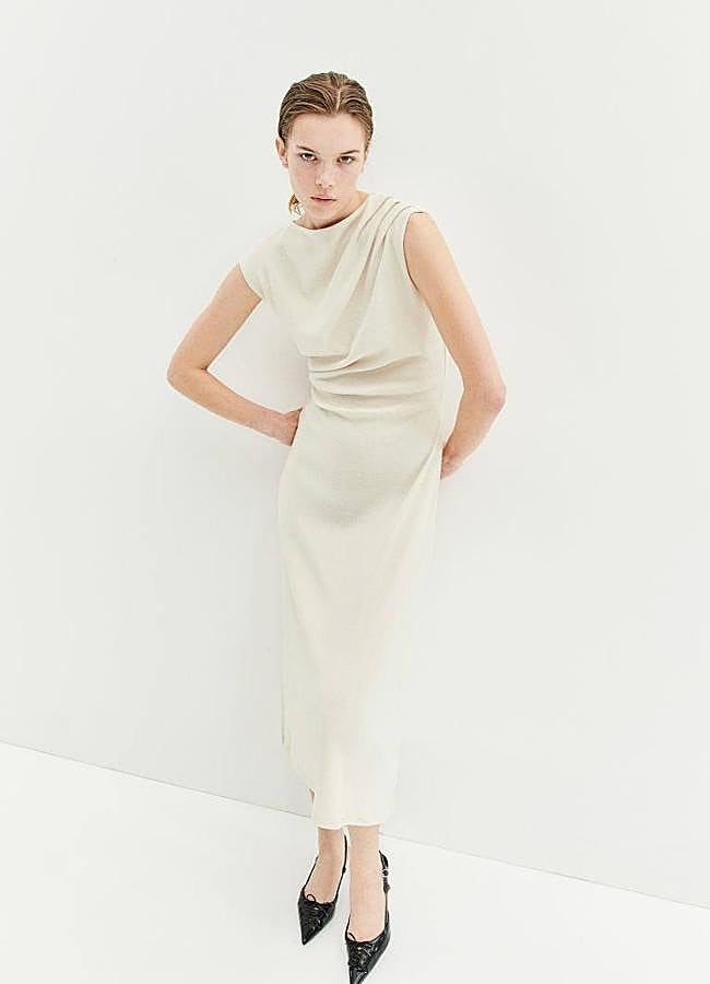 Imagen - Vestido midi drapeado