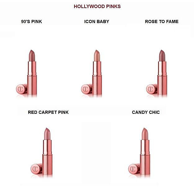 Labiales Hollywood Icons en nudes de Charlotte Tilbury