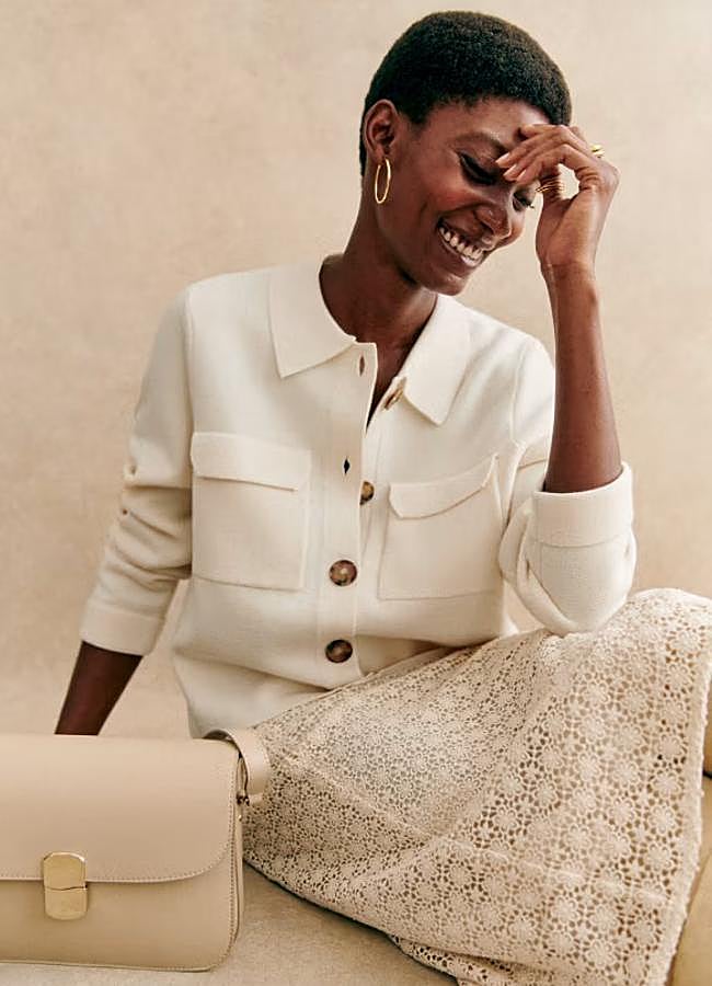 Imagen - Cárdigan de punto en color crudo de Sézane (125 euros).