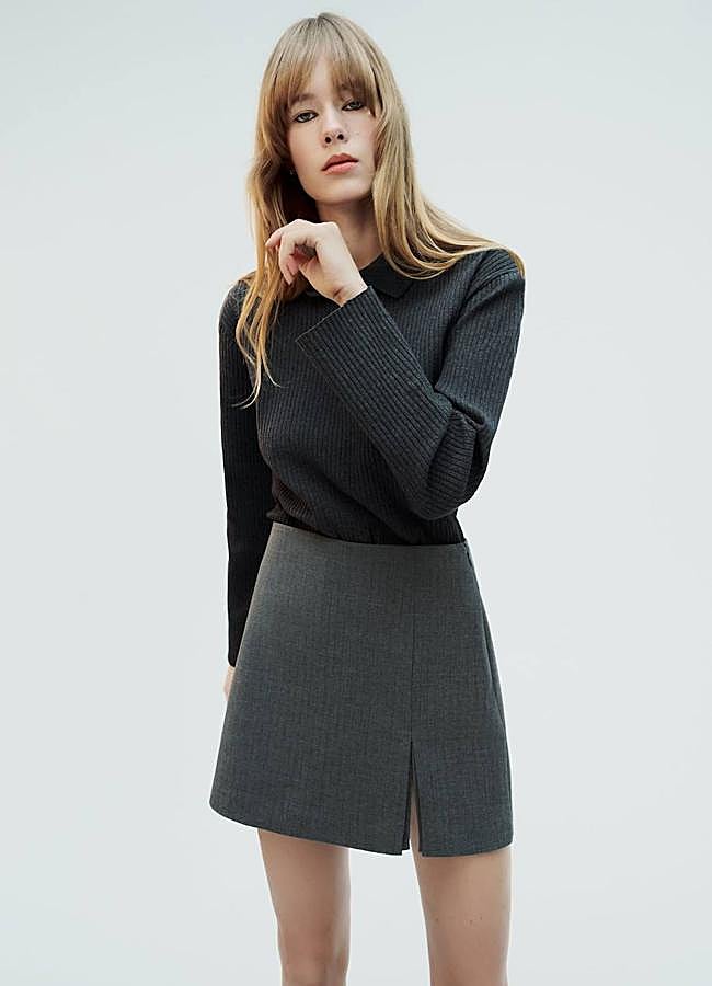 Imagen - Minifalda tipo skort con detalle de abertura