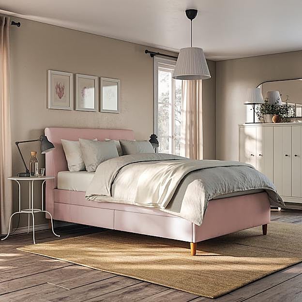 Estructura de cama Idanas, 399 euros en IKEA.