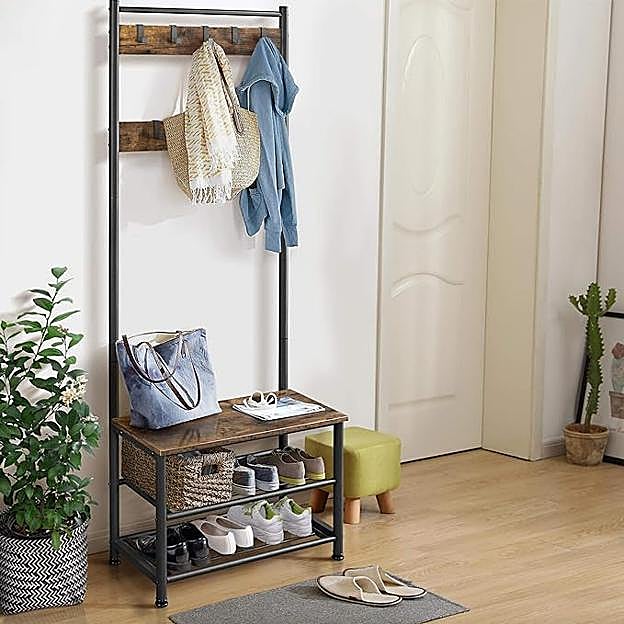 Banco con perchero de Amazon