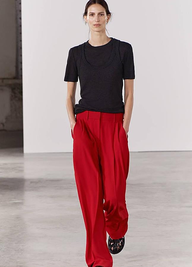 Imagen - Pantalón rojo de estilo masculino