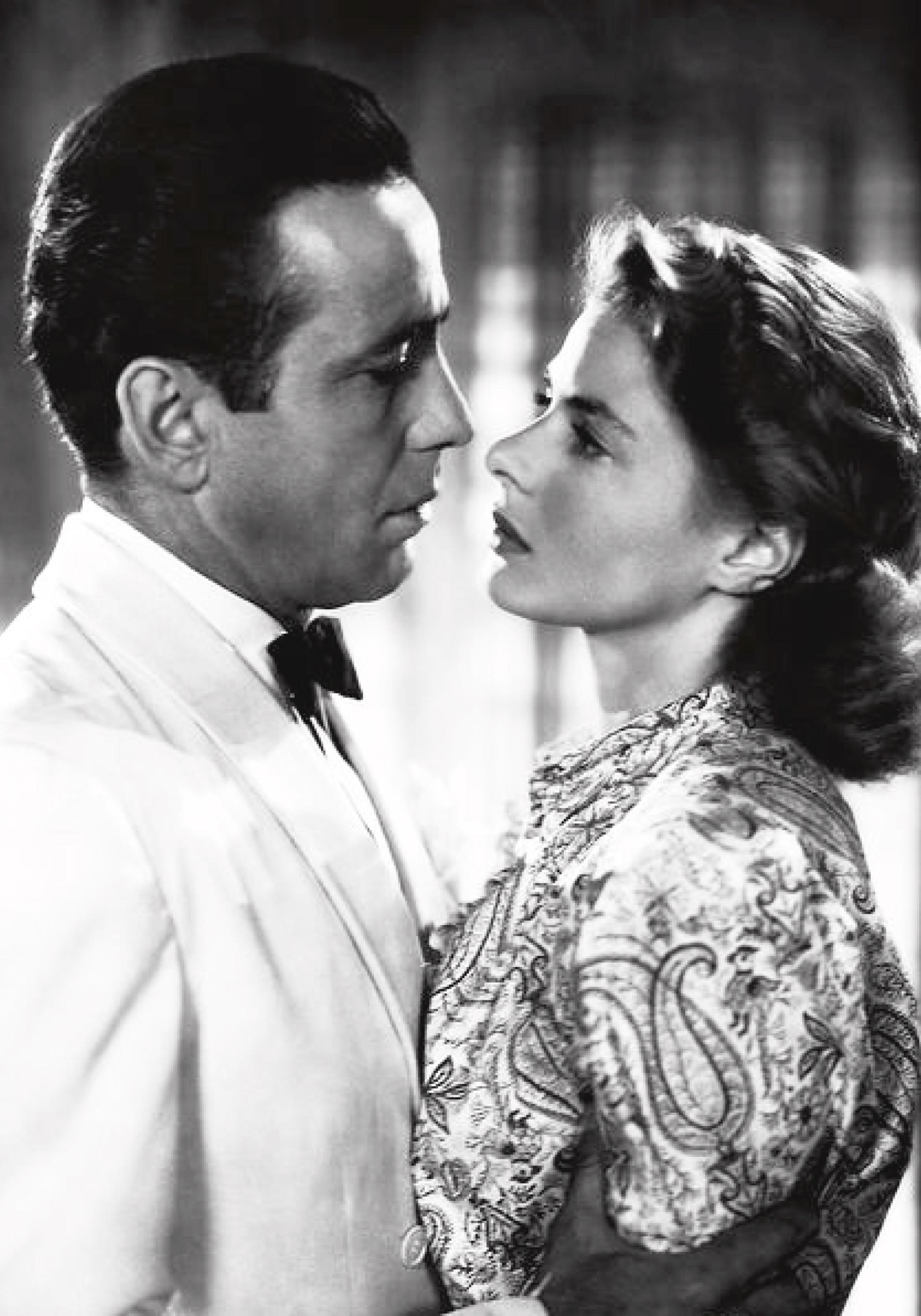 Humprey Bogart e Ingrid Bergman en un fotograma de la película Casablanca.