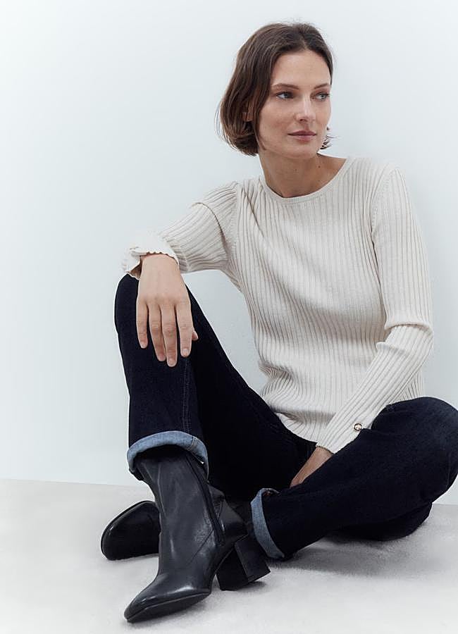 Imagen - Jersey finito en color crudo de Woman El Corte Inglés.