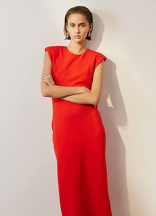 Imagen - Vestido midi rojo
