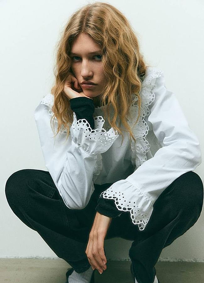 Imagen - Camisa con bordado inglés