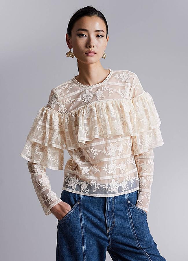 Imagen - Blusa de encahe semitransparente