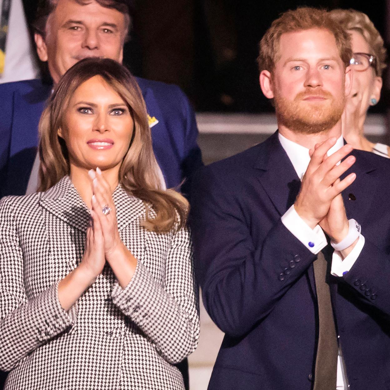 El príncipe Harry junto a Melania Trump.