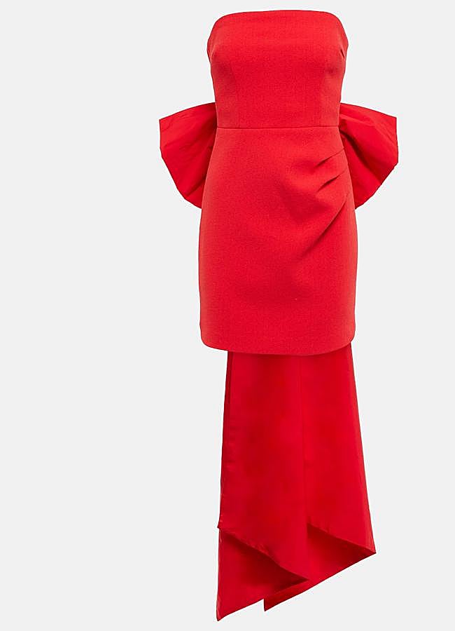 Imagen - Vestido corto en rojo con maxi lazo de Rebecca Vallance.