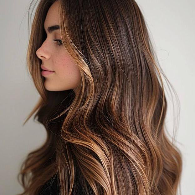 Mechas californianas en pelo moreno