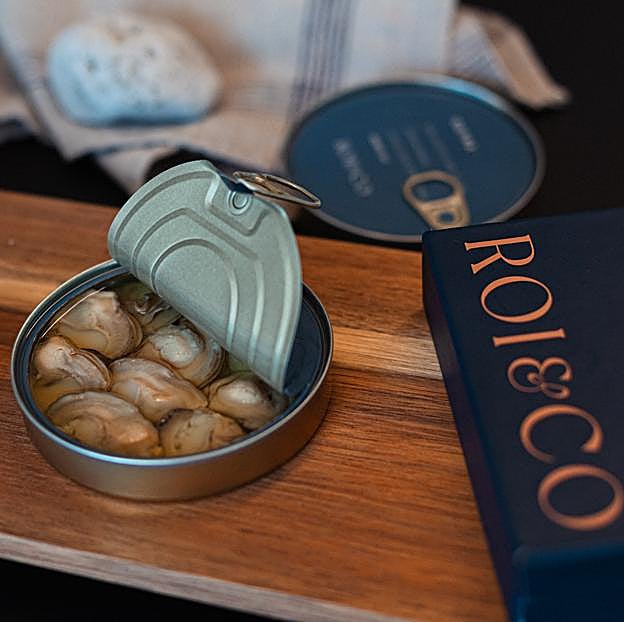 Las ostras de la conservera gallega Roi&Co, uno de los productos que podemos comrar a través de su página web.