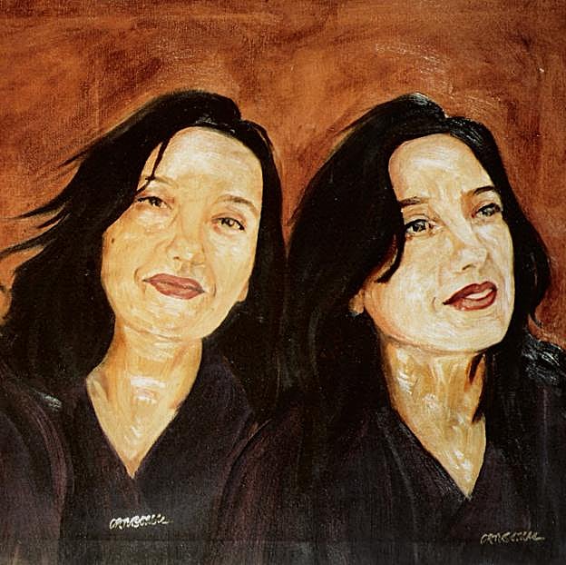 Detalle parcial del retrato de Luz Casal.