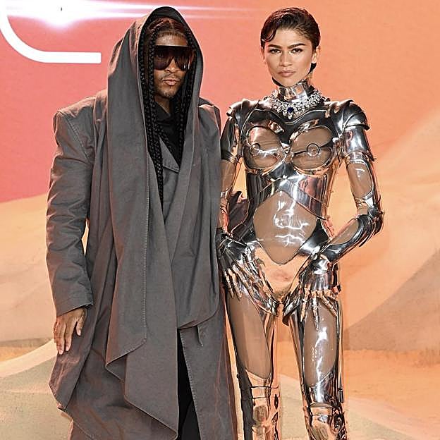 Zendaya con su estilista de cabecera, Law Roach. 