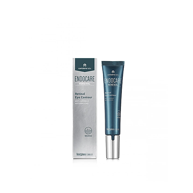 Crema para el contorno de ojos y código de barras Endocare Renewal Retinol de Cantrabria Labs.