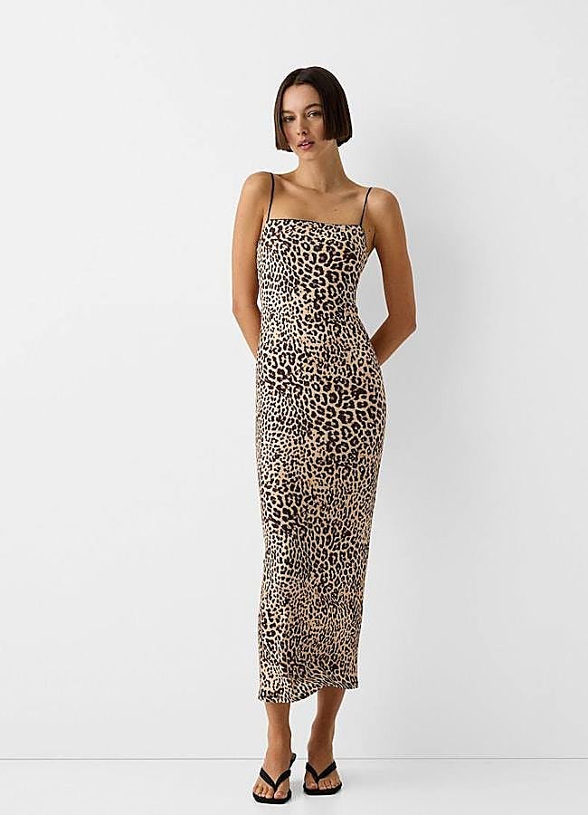 Imagen - Vestido midi de tirantes con animal print