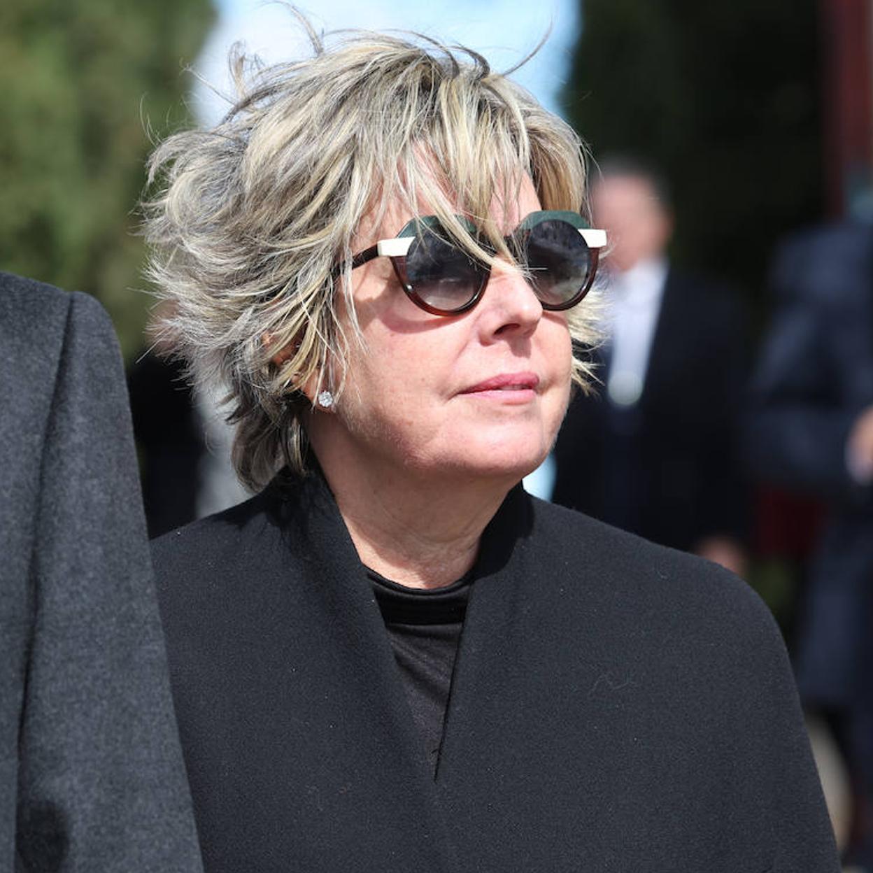 Simoneta Gómez-Acebo, en el entierro de su hermano Fernando Gómez-Acebo.