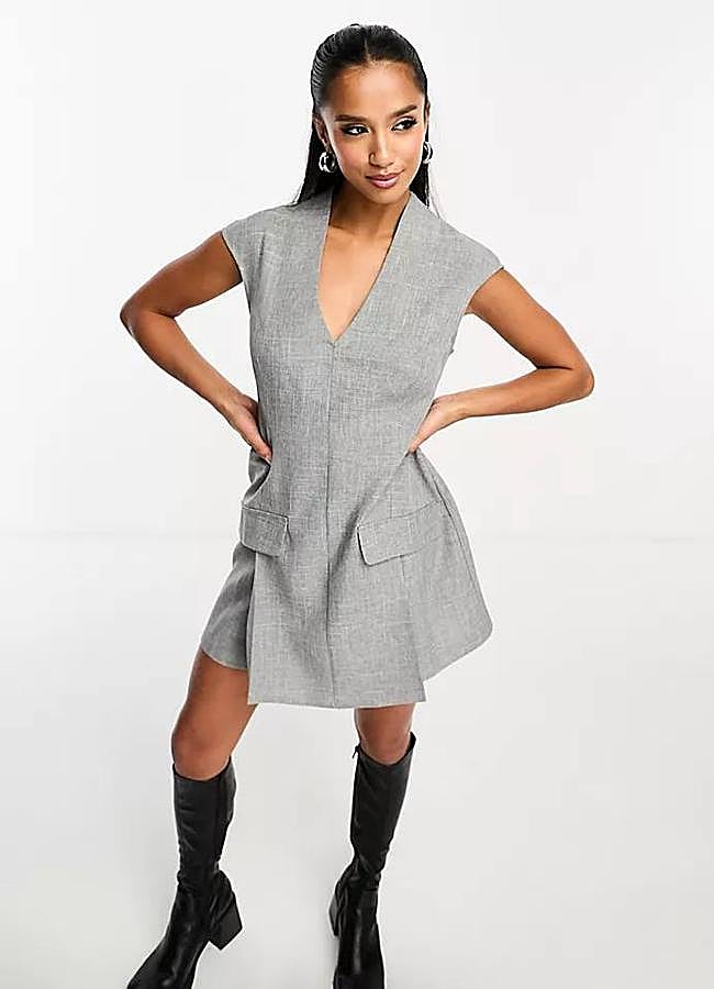 Imagen - Vestido de tablas con manga corta