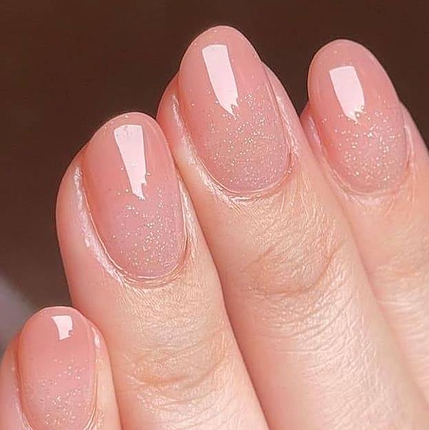 Manicura jelly con glitter