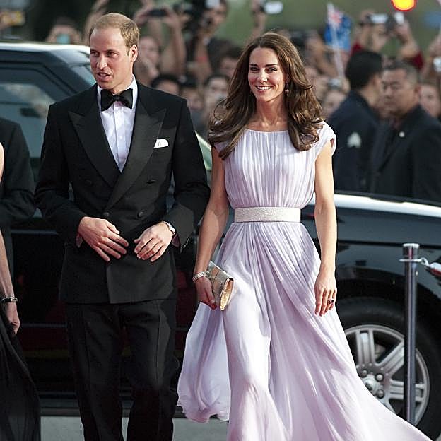Los príncipes de Gales, Guillermo y Kate MIddleton, en la pasada edición de los premios del cine británico, los Baftas. 