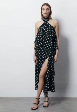 Imagen secundaria 2 - Vestido con estampado de lunares de Sfera.