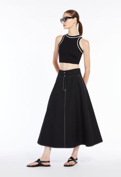 Imagen secundaria 2 - Vaqueros de Louis Vuitton (1.350 euros); pantalones sastre de Adolfo Domínguez (220 euros) y falda negra dénim de Max Mara (450 euros).