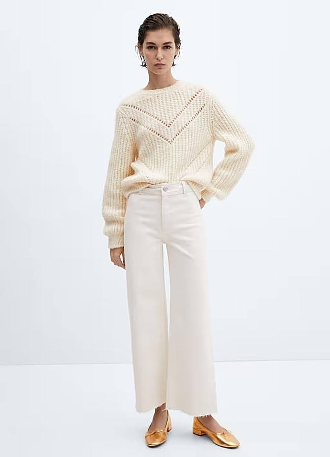 Imagen - Pantalones denim culotte en blanco