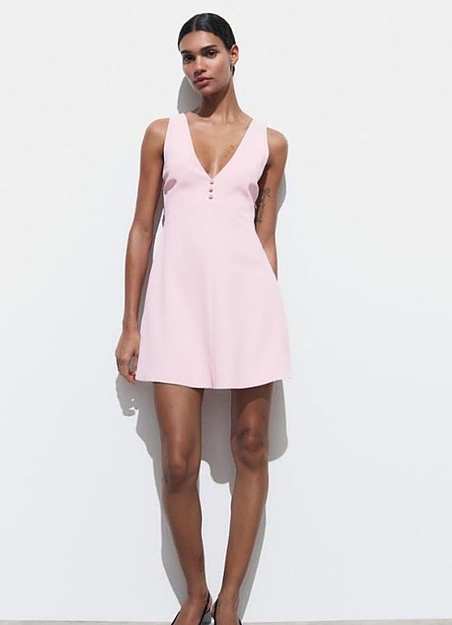 Imagen - Vestido rosa corto de Zara/ZARA