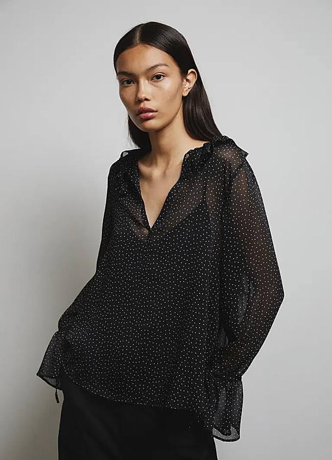 Imagen - Camisa de lunares semitransparente