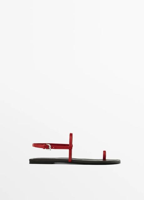 Imagen - Sandalias rojas de Massimo Dutti (99,99 euros)